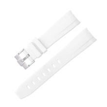 (White, 21MM) Rolex Black Green Submariner Water System List with Arc-Mouth Silicone Strap, 20/21/22mm