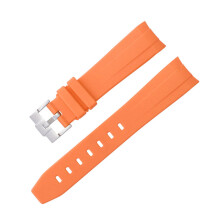 (Orange, 22MM) Rolex Black Green Submariner Water System List with Arc-Mouth Silicone Strap, 20/21/22mm