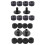 Black Gray Drum Set Replacement Parts 15mm Thick Felt-Black 2