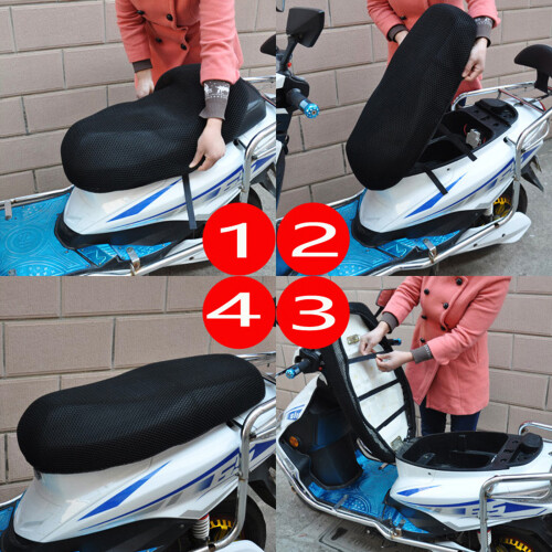 Summer Motorcycle Scooter Electric Bicycle Breathable 3D Mesh-L 2