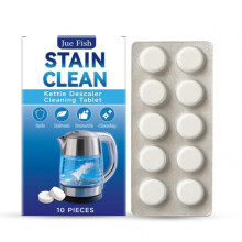 JUE FISH Kettle Descaler Tablets – Daily Home Limescale Cleaning Effervescent Tablets for Various Kettles, Quick & Convenient