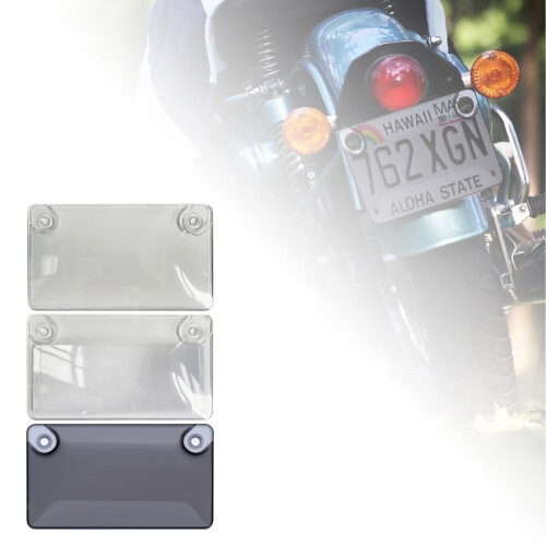 Reliable Tinted License Plate Frame Sturdy Shield-Gray 1