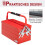 Steel Toolbox with 5 Compartments, Portable Storage Case 6