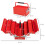 Steel Toolbox with 5 Compartments, Portable Storage Case 5