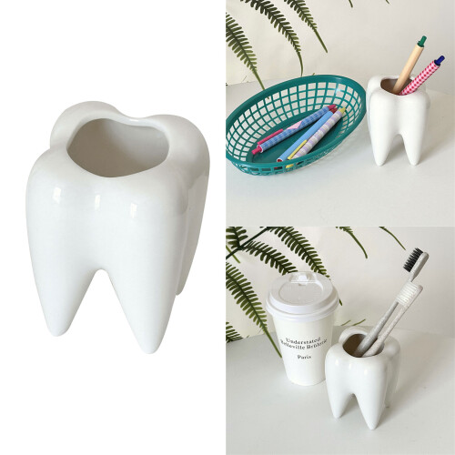 Tooth Pencil Pot Storage Pen Container Cute Pencil Holder Makeup 1