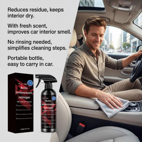 HOMONTH Car Interior Cleaner Gentle Cleaning Odor Refresh Shine Maintenance Cleaner 2