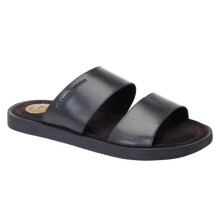(9 UK, Black) Base London Mens Maven Leather Sandals