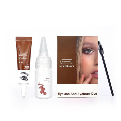 Quick Drying Eyelash and Eyebrow Tint Kit Eyebrow-Light Brown