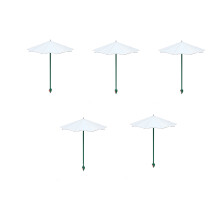 Parapluie pour plantes d'extérieur, 5 pièces, tissu de-Blanc