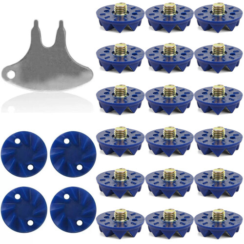 Cricket-Schuh-Stollen, einschraubbare Cricket-Spikes,-Blau