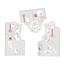 3-teiliges Lineal für Puppenkleidung, Musterherstellung,