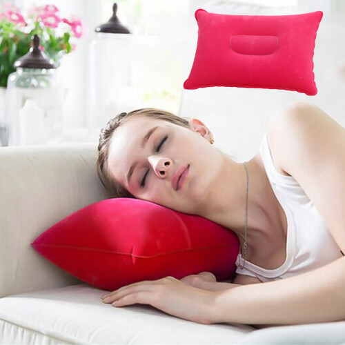 Inflatable Pillow Plush Thickened for Travel Camping 2