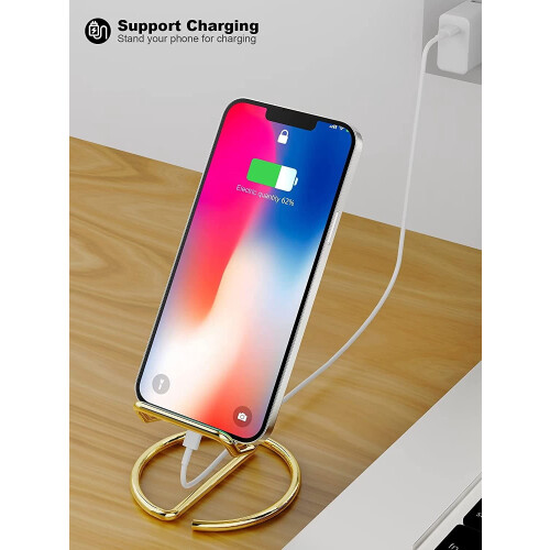 Gold Phone Stand for Desk – Compatible with iPhone iPad 2
