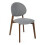 2 x Artemis Walnut and Grey Fabric Dining Chairs 3