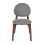 2 x Artemis Walnut and Grey Fabric Dining Chairs 4
