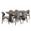 2 x Artemis Walnut and Grey Fabric Dining Chairs 12
