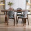 2 x Artemis Walnut and Grey Fabric Dining Chairs 13