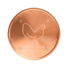 Disque en cuivre pour bain d'oiseaux efficace, bol- Un poulet