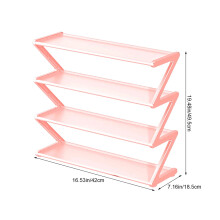 Z-Shape Shoe Rack Stainless Steel 3-Tier