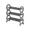 3-Tier Rolling Shoe Rack with Wheels 12-Pack 1
