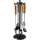 Stainless Steel Rotatable Utensil Holder with 8 Hooks Black 1