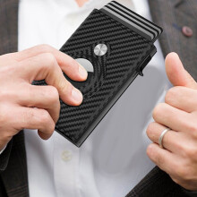 Men's Aluminum Card Holder Wallet with ID Window and Cash