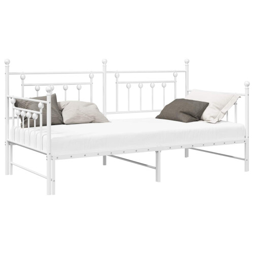 VidaXL vidaXL Daybed Frame White 107 x 203 cm Steel 1