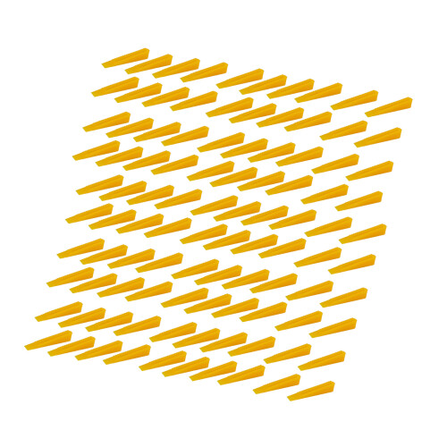 100Pcs Level Wedges Tile Spacers for Flooring Leveler-Yellow