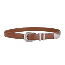 Ladies Costume Accessory Leather Belt Antique-Caramel color