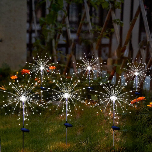 Solar Firework Lights 180LED 2-Pack Outdoor Waterproof 1