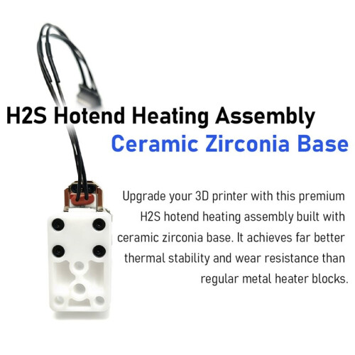 Hot End Heating Component for  H2S 3D Printer Ceramic Zirconia Heat Insulation Block Hotend Heating Assembly