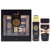 Asad Lattafa Unisex 2 Pc Gift Set 3.4oz EDP, 6.7oz Deo
