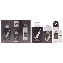 Pride Ishq Al Shuyukh Silver Lattafa Men 3 Pc Set 3.4oz EDP, 0.67oz