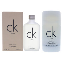 CK One Kit Calvin Klein Unisex 2 Pc 3.3oz EDT, 2.6oz Deodorant