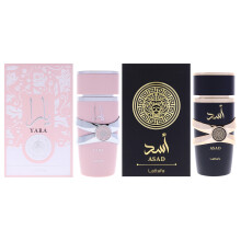 Lattafa Kit Unisex 2 Pc 3.4oz Asad EDP, 3.4oz Yara EDP