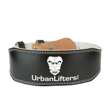 Urban Lifters Weight Lifting Belt. Leather Weight Belt 4" Thickness, thick brass buckles, Padded Back Support & adjustable holes. Gym Belt, Deadlift