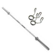 VIPER 7ft Olympic Straight Barbell Weight Lifting Barbell Bars with free Collars Gym Training Fitness
