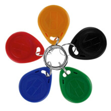 LIBO 125KHz Smart ID Key Tag Card RFID Access Control Key Card Proximity EM4100 TK4100 Keyfobs Keychains NFC Token Badge Holder (Pack of 10, Mix
