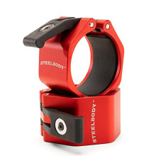 SteelBody Olympic Barbell Lock Jaw Collar Clips Free Weights Accessories OBC-6 Red Aluminum