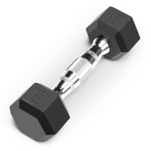 Marcy Classic Rubber Hex Dumbbell with Knurled Grip for Strength Training and Bodybuilding 5-lbs Single Dumbbell IBRH-005