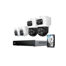 eufy Security PoE NVR CCTV Camera Systems S4, 2 Bullet-PTZ Cameras and 2 Turret Cameras with 2TB Hard Drive, 360 PTZ, Smart Video Finder, Cross-Cam