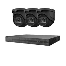 HIKVISION 8MP CCTV 4K UHD DVR 8CH SYSTEM INDOOR OUTDOOR 3X VIVID HD CAMERAS 30M NIGHT VISION SECURITY CAMERA KIT UK (1TB HDD, GREY)