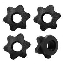 Prospira 4 Pcs 25mm Barbell Bar Hexagon Nuts,Anti Slip Spin-Lock Collar Screw Hex Nut Barbell Clamps,Spinlock Weight Bar Clamps,for Weight Dumbbell