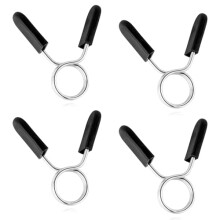 Hopzab 4PCS Spring Collar Clips, 25mm Dumbbell Lock Fasteners, Secure Weight Plate Holders for Barbells, Gym Fitness Training Equipment, Durable
