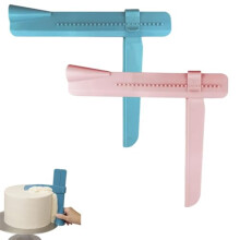 Zwenjuan Cake Scraper Plastic,2 Piece Cake Scraper Cake Shredder,Smooth Fondant Cake Shredders,Adjustable Cake Scraper DIY Cake Shredder,For Cake