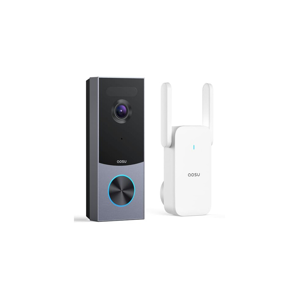 Photos - Doorbell aosu Video  Wireless, 5MP UHD, 3 Motion Detection, Camera Support 2.4/5 GHz WiFi, 180-Day Battery Life, 2 Month Loca