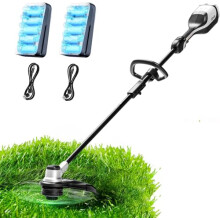 Litheli Cordless Strimmer, Grass Trimmer 35cm Battery Powered Weed Eater Brushless, 2x20V String Trimmer with 2 x 2.0Ah Battery, Dual Line Bump Feed