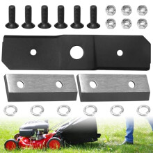 HandyTek Shredder/Chipper Blade Kit w/Screws 742-0544,742-0571,942-0571,981-0490,781-0490 Compatible with Craftsman/Troy-Bilt/MTD