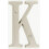 ZW Hardware B100 4 Inch Solid Brass Matt Nickel Plated House Letter K 1