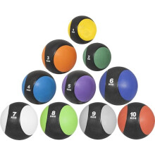 GORILLA SPORTS Medicine Ball - Single or Set, 1kg, 2kg, 3kg, 4kg, 5kg, 6kg, 7kg, 8kg, 9kg, 10kg Weight, Rubber, in 10 Colours - Slam Ball, Strength
